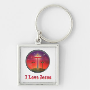 Porte-clés Jésus amour