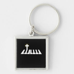 Porte-clés Jésus amour   Piano Cross Christian Jesus Faith