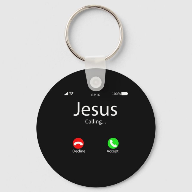 Porte-clés Jésus Appelle Chrétien (Recto)
