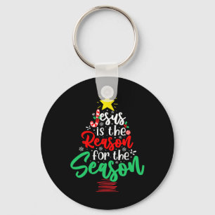 Porte-clés Jésus Christ est la raison de Noël Arbre de Noël