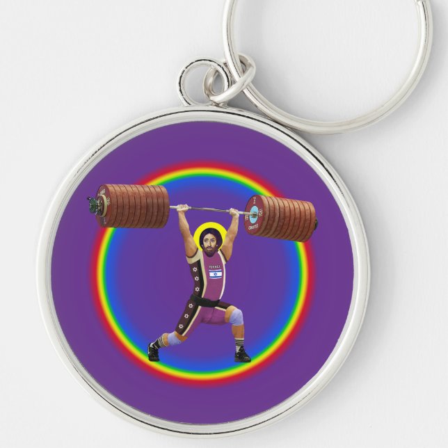 Porte-clés Jésus Christ faisant le Propre et le Jerk (Devant)