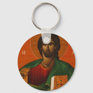 PORTE-CLÉS JÉSUS-CHRIST ORTHODOXE GREC D'ICÔNE
