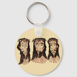 Porte-clés Jésus Christ Thorn Couronne Art populaire Peinture