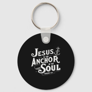 Porte-clés Jésus est l'ancre de mon âme Hébreux 6_19 Bible 