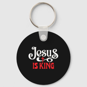 Porte-clés Jésus Est Roi Amour Jésus Noël Chrétien _1 
