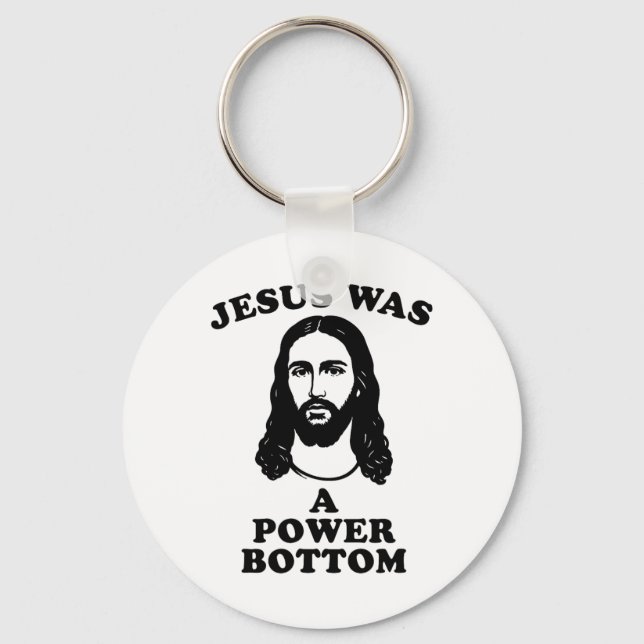 Porte-clés Jésus était un fond puissant humour Pride Noël (Recto)