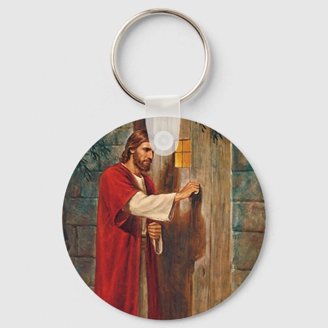 Porte-clés Jésus Frappe À La Porte (Recto)