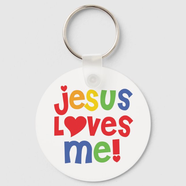 Porte-clés jésus m'aime - porte - clé (Recto)