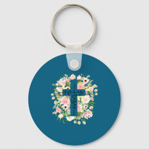 Porte-clés Jésus ressuscité Design de scripture chrétien heur