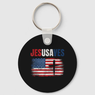 Porte-clés Jésus Sauve Usa Jésus Sauve Chrétien Religieux