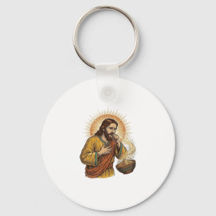 Porte-clés Jésus s'étouffe avec miette de croustille de torti
