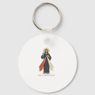 Porte-clés Jésus vintage je fais confiance en toi vectoriel r