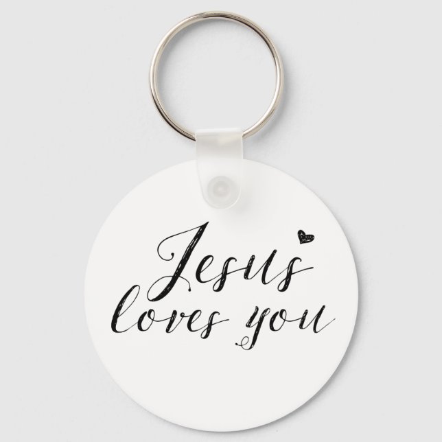 Porte-clés Jésus vous aime le logo Porte - clé (Recto)
