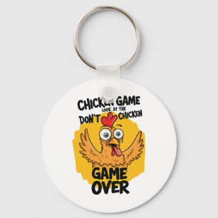 Porte-clés Jeu de poulet Ne regardez pas le mème de poulet dr