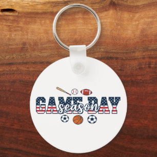 Porte-clés Jeu de sport multi-patriotique Saison de jour de m