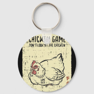 Porte-clés Jeu du poulet Ne regardez pas Game Over Citation d