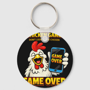 Porte-clés Jeu du poulet Ne regardez pas le poulet Game Over 