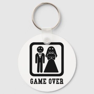 Porte-clés Jeu terminé Bachelor Stag Party cadeau (noir/bl