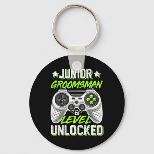 Porte-clés Jeu vidéo Gamer Junior Groomsman Level Unlocked