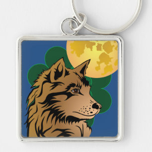 Porte-clés jeune loup rêveur