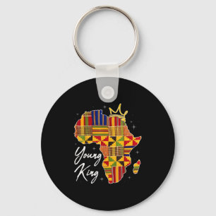 Porte-clés Jeune roi Art africain Imprimé Kente Tissu Hommes 