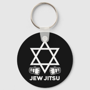 Porte-clés Jew Jitsu Star David Drôle Combattant Juif MMA