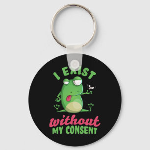 Porte-clés J'Existe Sans Mon Consentement Fun Frog Depression