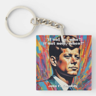 Porte-clés JFK John F. Kennedy Citation Inspiration Motivatio