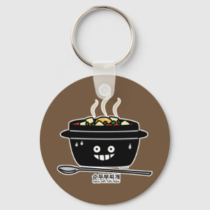 Porte-clés Jjigae doux épicés coréens de Sundubu de soupe à