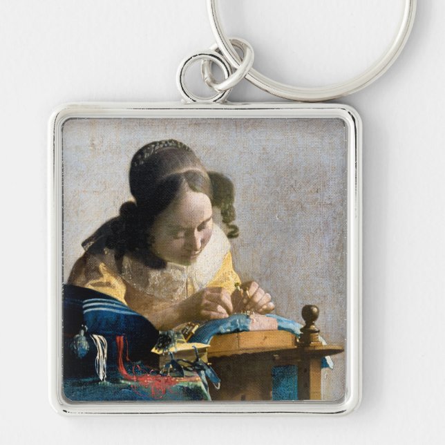 Porte-clés Johannes Vermeer - Le Lacemaker (Devant)