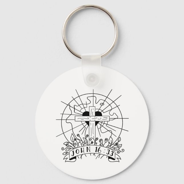 Porte-clés John 16:33 porte - clé (Recto)