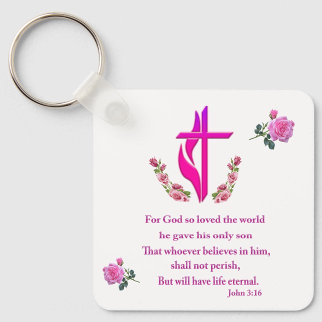 Porte-clés John 3:16 (Recto)