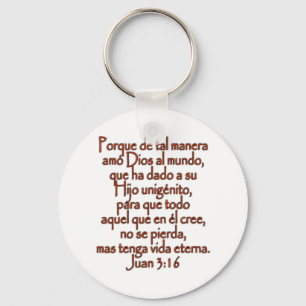 Porte-clés John 3:16 Espagnol