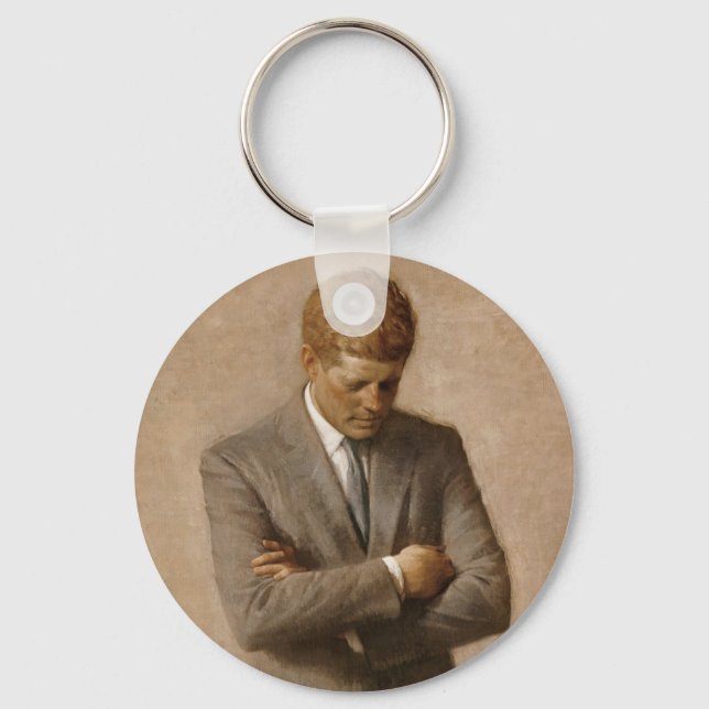Porte-clés John Kennedy Portrait de la Maison-Blanche préside (Recto)