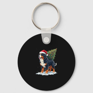 Porte-clés Joli chien de montagne bernois dans un sapin de No
