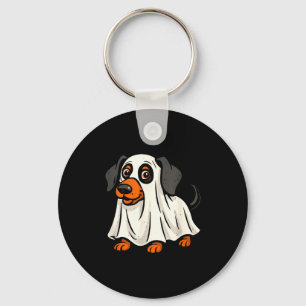 Porte-clés Joli chien fantôme halloween teckel 