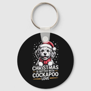 Porte-clés Joli chiot de Noël Le Noël est mieux avec Ao Lo