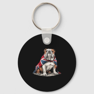 Porte-clés Joli costume de Bulldog Patriotique