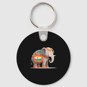 Porte-clés Joli Costume D'Éléphant Pour Les Couleurs Indienne