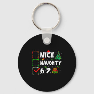 Porte-clés Joli Mauvais 6 7 Mème 6 7 Noël Six Sept Xmas