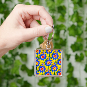 Porte-clés Joli Motif de fleurs Abstraites