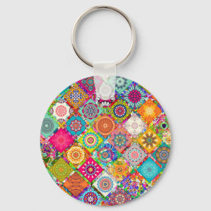 Porte-clés Joli motif décoratif coloré et transparent
