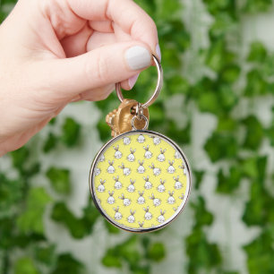 Porte-clés Joli Motif lapin blanc de Pâques
