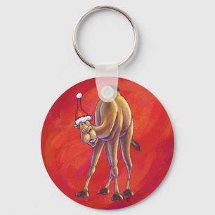 Porte-clés Joli Noël Camel En Rouge