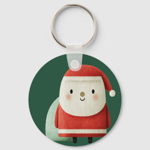 Porte-clés Joli Père Noël minimaliste