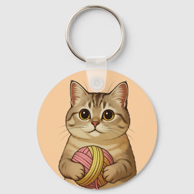 Porte-clés Joli petit chat Kitty (Recto)
