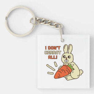 Porte-clés Joli Petit Lapin Tenant Sa Carotte