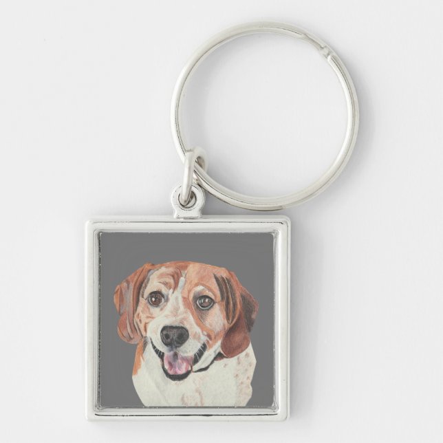 Porte-clés Joli Porte - clé Beagle tiré main (Devant)