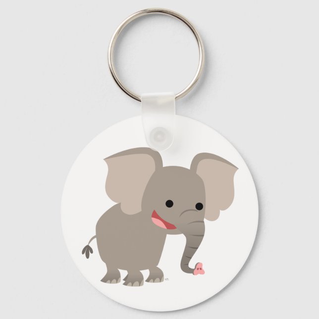 Porte-clés Joli Porte - clé de dessin animé Elephant (Recto)