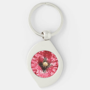 Porte-clés Joli Porte - clé de la fleur de pavot rouge
